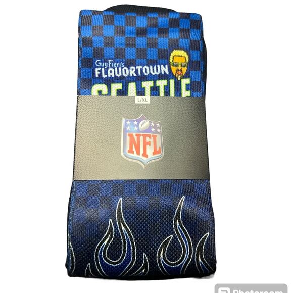 Seattle Seahawks Guy Fieri Flavortown Socks - L/XL - NWT - Picture 1 of 2